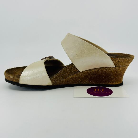 Papillio Birkenstock Women's Dorothy Pearl Birko Flor Wedges Size 37 EU/ 6 US - Picture 8 of 12